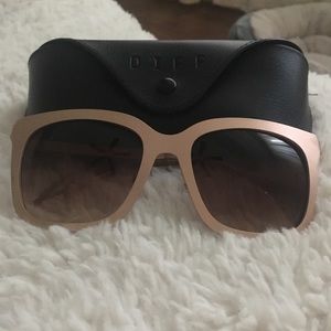 Diff Ella Sunglasses in Rose Gold.  Mint condition